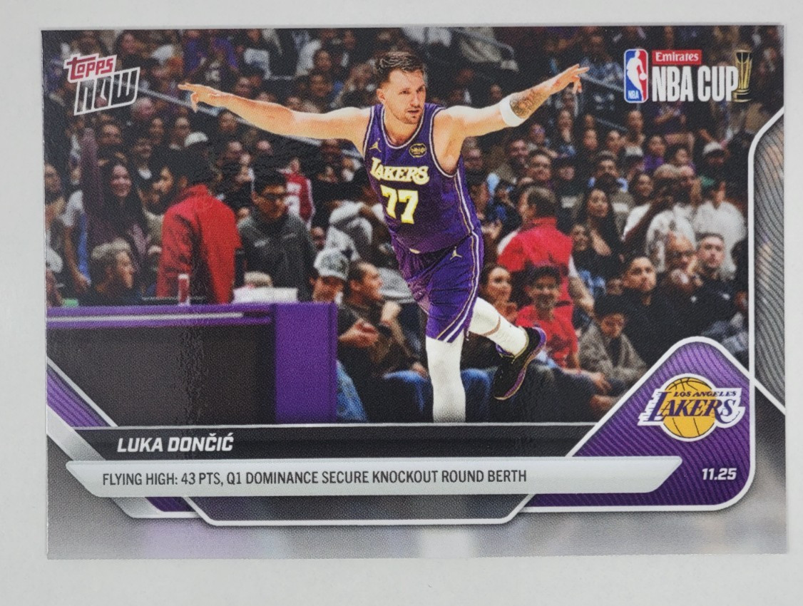 Luka Doncic - 2025-26 NBA Topps NOW - Card 63 NBA CUP DOMINANCE