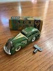 Tricky Taxi Wind-Up Toy Car WORKS w/ Box Vintage Green Louis Marx & Co