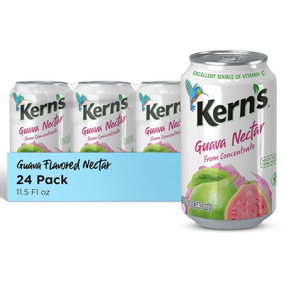 Kern S Guava Juice Nectar - Guava Nectar Made with Fresh Fruit Puree - Tropical