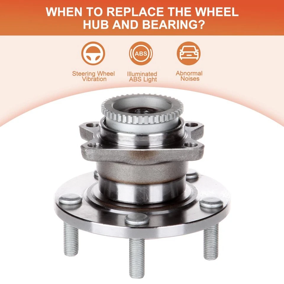 2×Rear Wheel Hub Bearing For 2005-2012 Mitsubishi Galant Eclipse with ABS FWD Foto 4 de 4