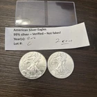 Lot of 2 - 2016 $1 American Silver Eagle 1 oz - Lot C - Sigma Verified