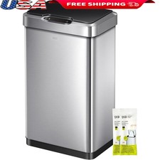 Motion Sensor Trash Can Stainless Steel Touchless Garbage Bin Eco-Friendly