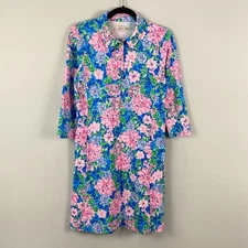 Lilly Pulitzer Silvia Luxletic Dress Size M UPF 50+ Multi Spring In Your Step
