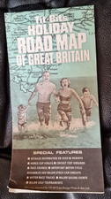 Vintage Tit-Bits HOLIDAY ROAD MAP OF GREAT BRITIAN, Major sporting events 1966