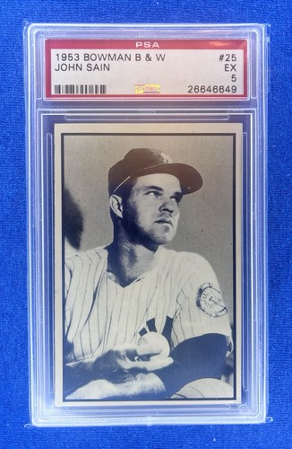 John Sain #25 1953 Bowman B & W card