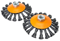 2X KegelbüRste DrahtbüRste Gezopft 115Mm M14 RundbüRste Hero FüR Winkelschleifer