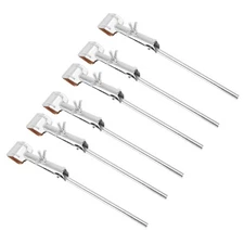 6 Pcs Tube Clamps Test Stand Adjustable Angle Cork Lined Iron Prongs