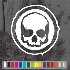 SKULL cut vinyl decal #1 car truck window sticker Skeleton Sticker