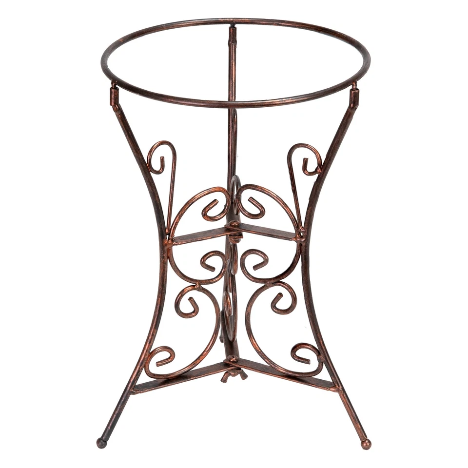 Soporte para globo de observación exterior de acero con pergamino decorativo - bronce de Sunnydaze Foto 2 de 4