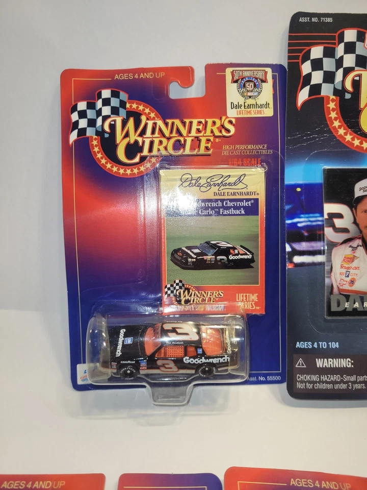 Lot Of 7 Winners Circle Dale Earnhardt Jr Sr Diecast Action Figures #8 #3 Cars - Image 2 of 4