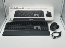 Logitech MX Keys S Combo for Mac, Wireless Keyboard and Mouse with Palm Rest