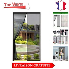 ÉPAISSIE Moustiquaire Porte 120x220cm Maille Très Dense Aimantée Rideau Anti Mo