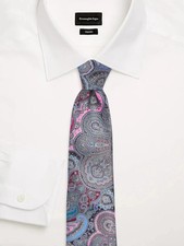 Ermenegildo ZEGNA Quindici 150 Silk Tie - Color Grey/Multicolor, Last One