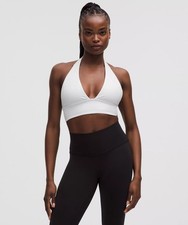 Lululemon Align Halter Bra Light Support, C/D Cup White Size 10 NWT SOLD OUT