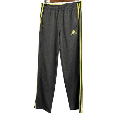 Adidas Touchdown Athletic Pants Men’s Small Gray Lime Green Stripes Athleisure - Picture 1 of 9