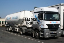 Truck photo Mercedes-Benz Axor 1843 Silo semitrailer Germany white Kördel #c2gw