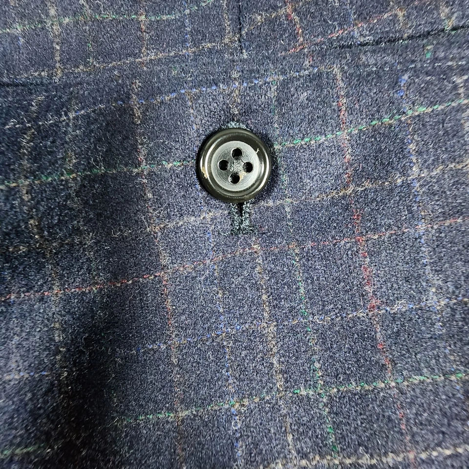 Pantalones Brooks Brothers Prown Make para hombre talla 33x31 azul marino a rayas pantalones de lana EE. UU. Foto 4 de 4