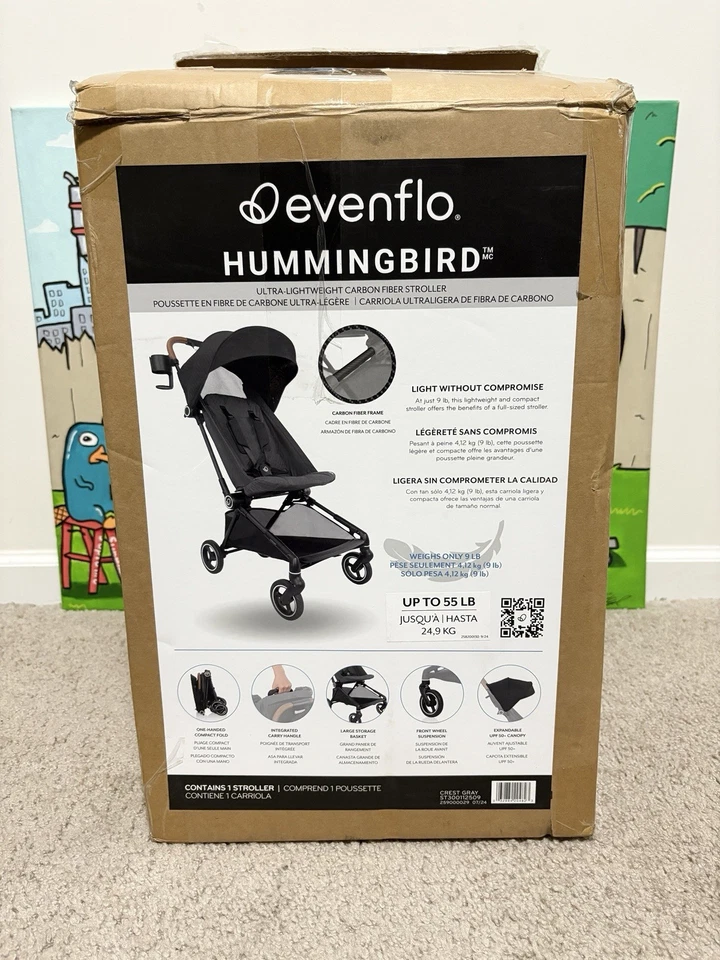 Evenflo Hummingbird Ultra-Lightweight Carbon Fiber Stroller Light Use - Image 2 of 4