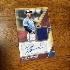 Topps 2024 Tier One Nico Hoerner Autograph Memorabilia Chicago Cubs Card