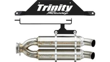 Trinity Dual Slip-On Mufflers Stainless Steel #TR4182S Polaris