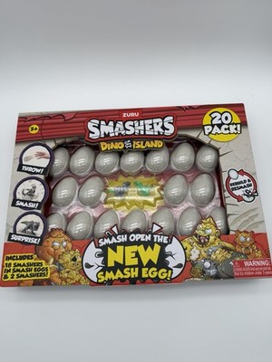 Zuru Smashers Dino Island 20 Pack Smash Egg Pretend Play Dinosaurs Toy Set