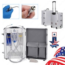 Portable Dental Delivery Unit Syringe Suction Turbine With Air Compressor USA