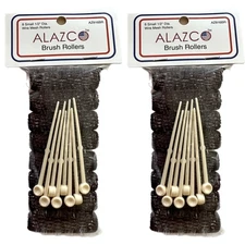 16 pc Vintage Style Hair Roller Mini Small Brush Rollers Mesh Curlers Bristle...