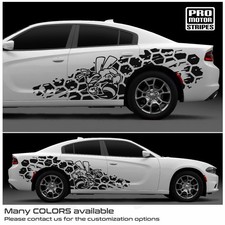 Dodge Charger 2006-2023 Angry Bee Honecomb Splash Side Decals Choose Color Dodge Charger 2006-2023 Angry Bee Honecomb Splash Side Decals Choose Color