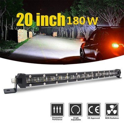 Slim 54W 20in Spot Beam LED Work Light Bar 6500K Fit For Car Truck SUV Off road