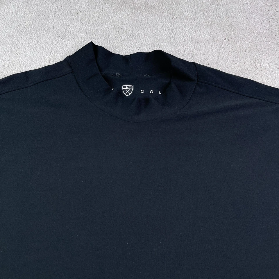 Camisa de golf Nike para hombre 2XL XXL negra cuello falso rendimiento elástica manga corta Foto 2 de 4