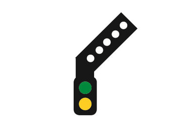 Train-Tech SK3R Signal-Kit (rechte Hand Feder) - 2 Aspekte Entfernung Spurweite OO