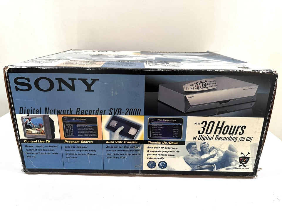 SONY SVR-2000 TiVo DVR Digital Recorder w Remote Upgraded Ethernet +160 Hrs - Image 3 of 4