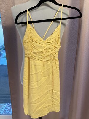 Forever 21 Summer Dress Women's Medium Yellow Midi Strap