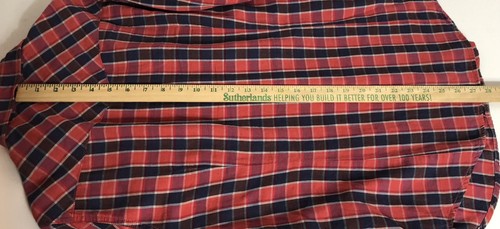 Levi’s Pearl Snap Western Style Shirt ~Men’s XL ~Red Plaid ~💯% Cotton ~ Vintage - Picture 7 of 9