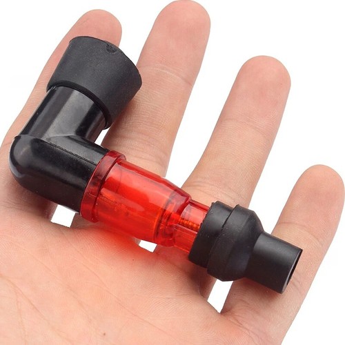 90 Degree Red Flashing Spark Plug Cap For Motorcycle Honda Yamaha Suzuki - Picture 4 of 8