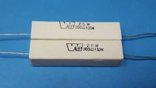 Wirewound Ceramic Cement Resistors, WEP, 300 OHM, 25W, 10%,  2 PCS
