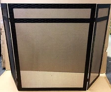 Pleasant Hearth Aged Bronzed Iron Three Fold Fireplace Front Screen 50.5" x 31"