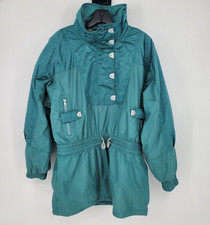 Snuggler By Kaelin Vintage Ski Jacket Womens Size 10 Green Half Zip Sandy Model