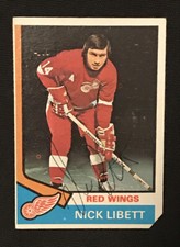 NICK LIBETT 1974-75 TOPPS SIGNED AUTOGRAPHED CARD #193 DETROIT RED WINGS