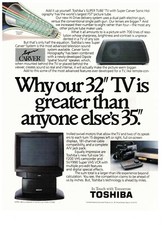 1990 Toshiba 32 Inch Super Carver System Television Vintage Print Advertisement