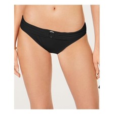 Michael Kors Women's Swimwear Bikini Black Size Large Logo-Ring
