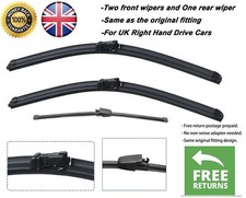 For VW Passat 2005-2012 Front and Rear Windscreen Wipers 24"19"11"