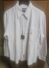 VESI Sportswear Men's Alabama Crimson Tide Red  White Stripe Dress Shirt L NEW