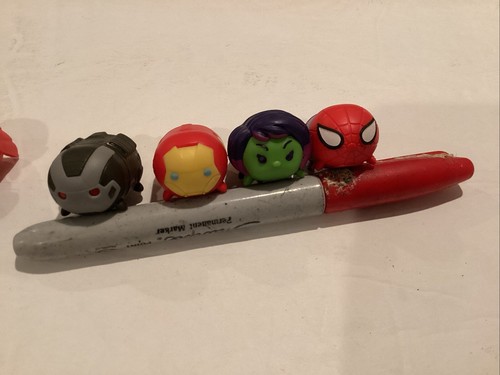 Disney Tsum Tsum Marvel Figures SpiderMan she Hulk Falcon Iron Man Lot 9 medium - Picture 15 of 15