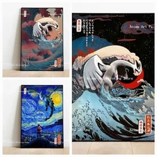 Lugia Canvas Art SIlver Tempest pokemon art home decor