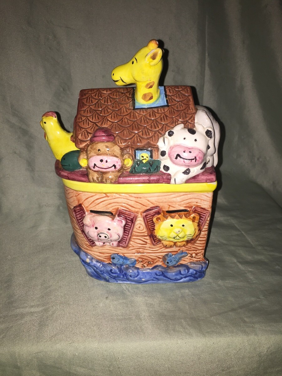 No.93 【クマbakery】シーグラスアート CedarAmber Express Productions SS ARK Noah's Ark Ceramic Cookie/Candy Jar | eBay