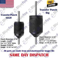 New Universal Transfer Center Punch & Aligner - 4-1/8" & 3-1/8" - Set Of 2 Pcs