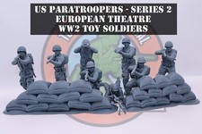 World War 2 Toy Soldiers - USA Paratroopers Airborne- 54mm - Series 2 W/O Bases