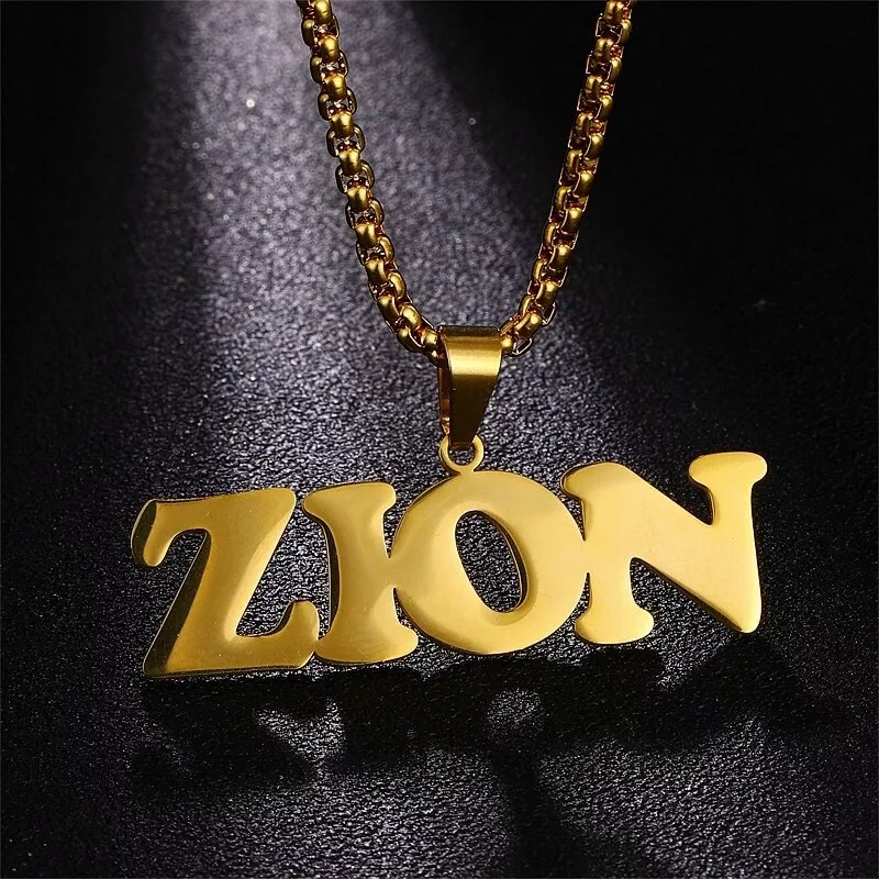 Big custom cheap name necklace