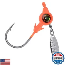 Dr.Fish 10 Pack Underspin Jigs Heads 3D Eye Freshwater Swimbait Jig Freshwate